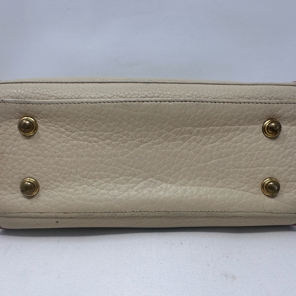 Vintage Dooney & Bourke Cream and Brown Pebbled Leather Crossbody - Picture 7 of 7